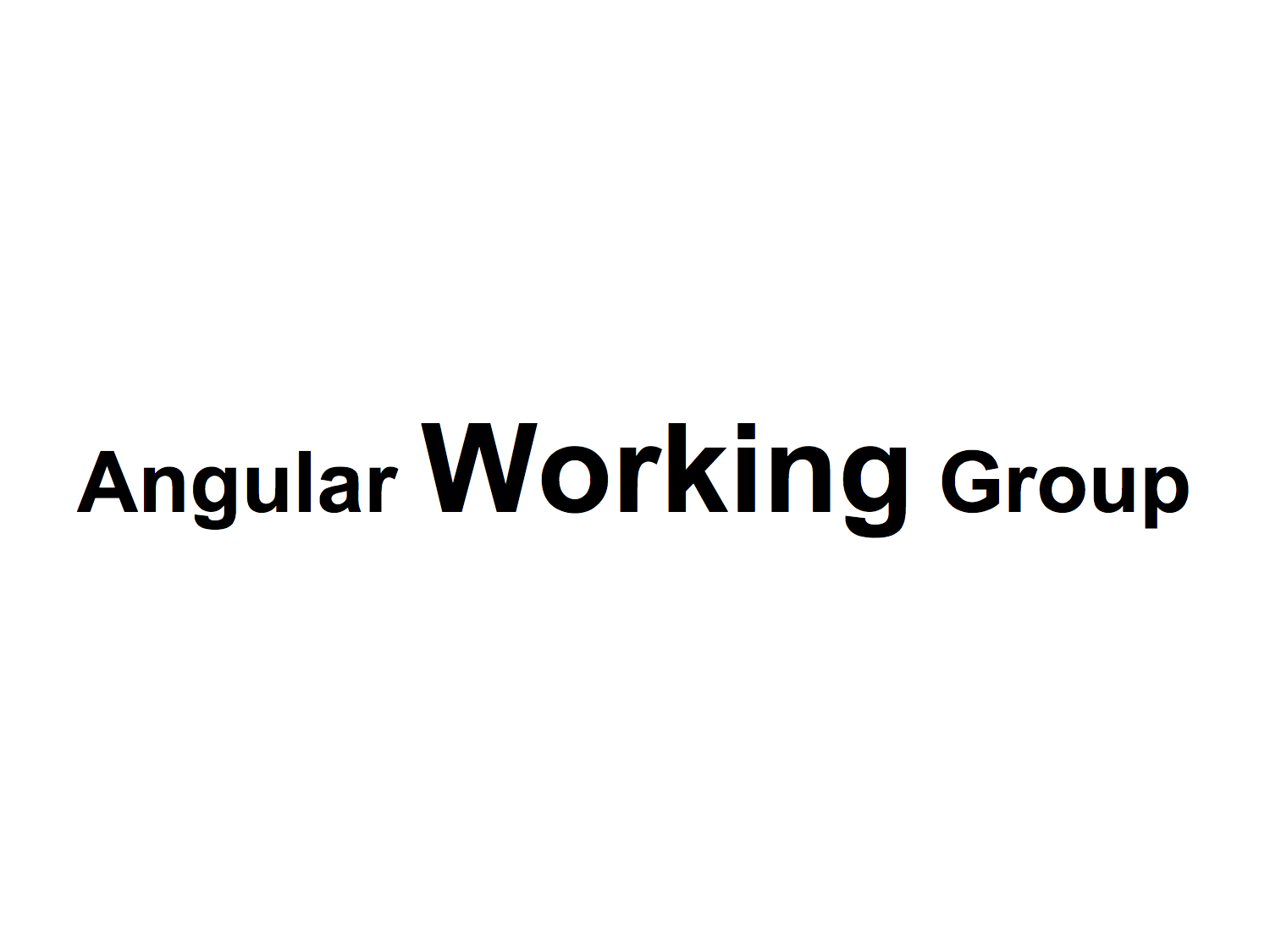 Angular Working Group