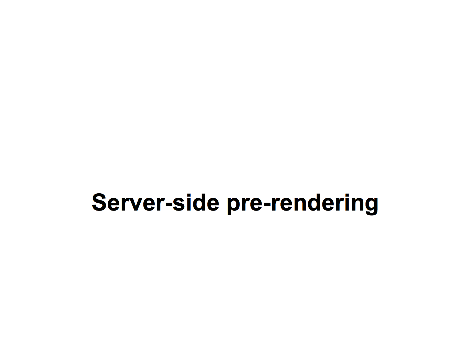 Server-side pre-rendering
