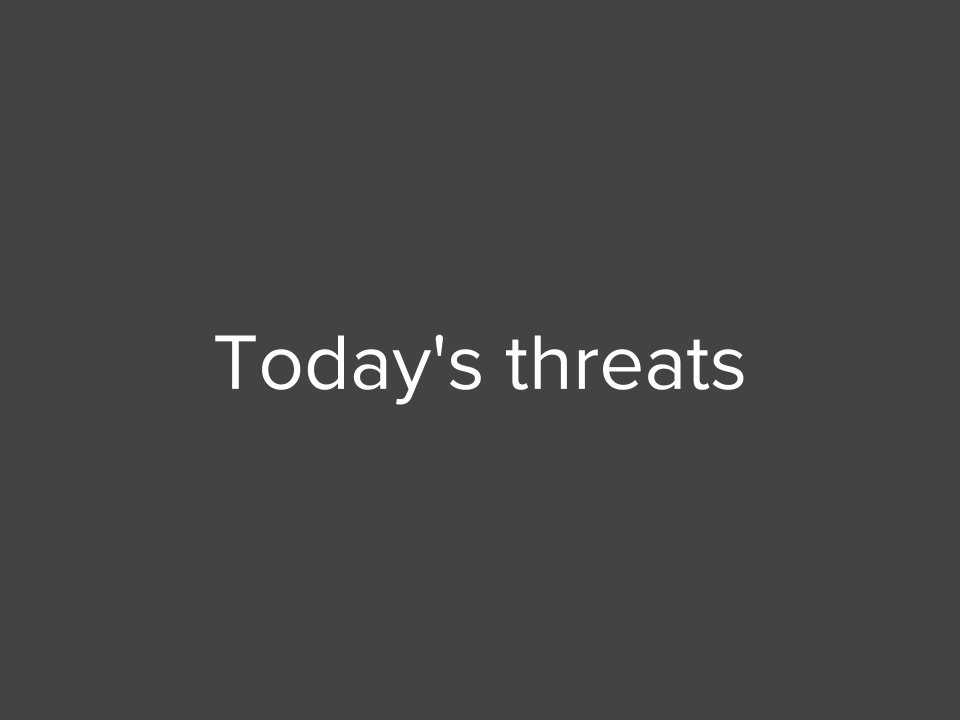 Today's threats