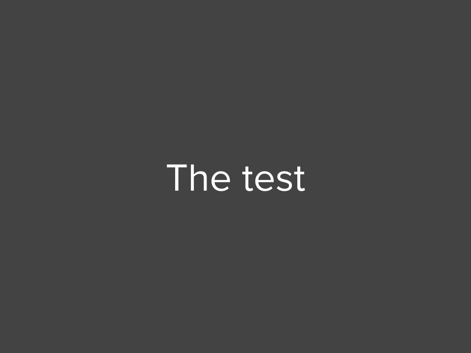 The test