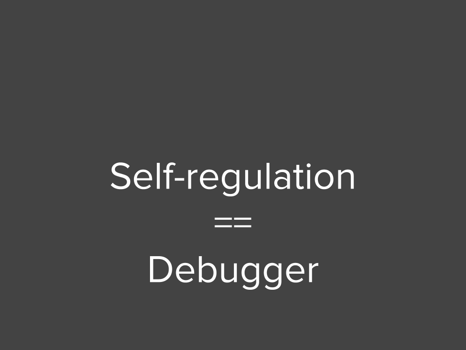 Self-regulation == Debugger